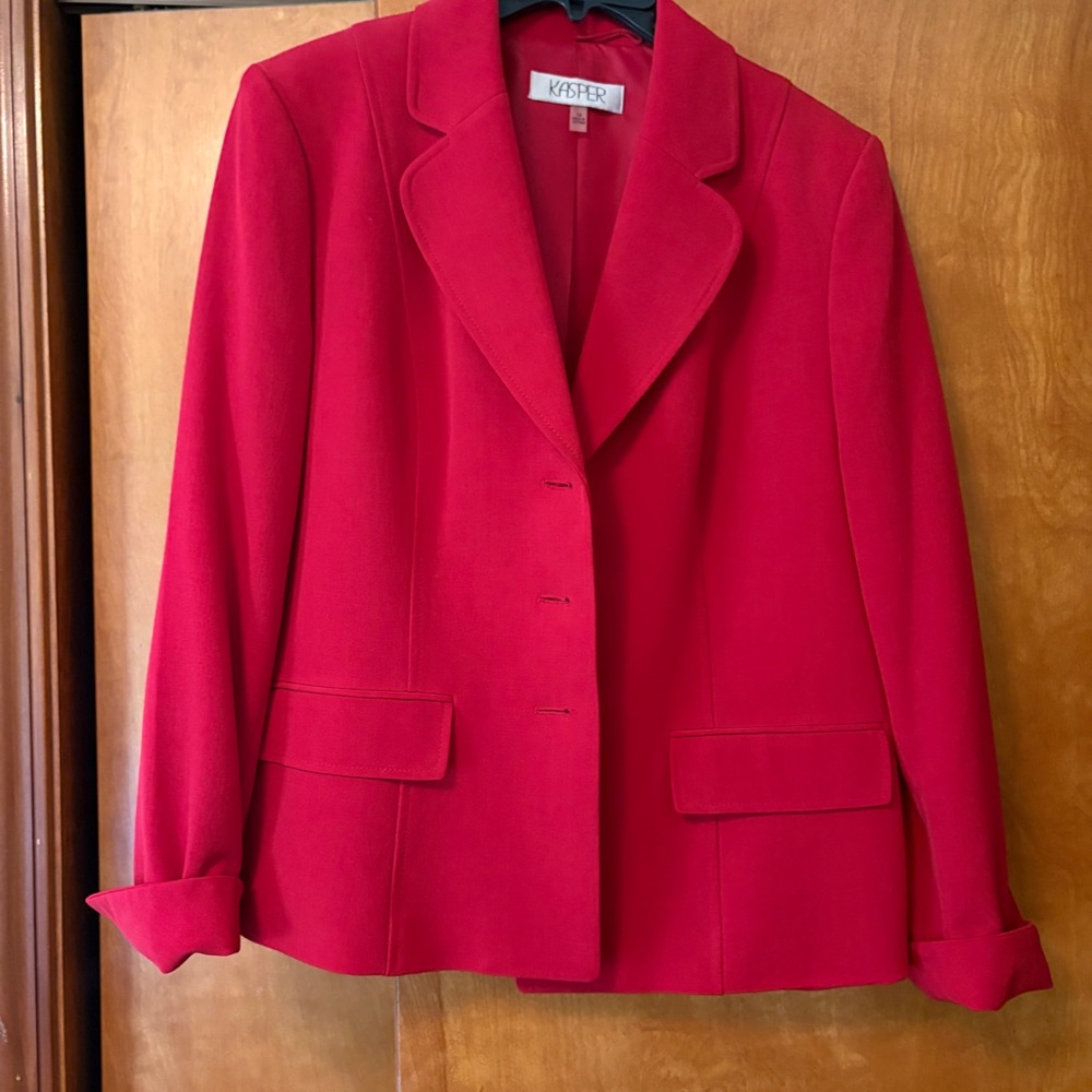 Kasper Women's Bright Red Classic Blazer